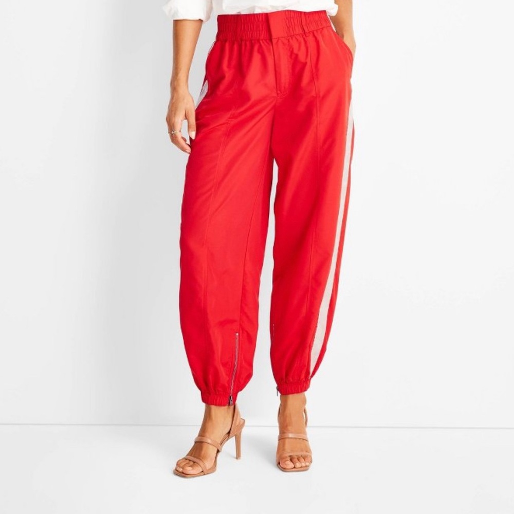 Women's High-Rise Nylon Track Pants
